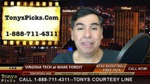 Wake Forest Demon Deacons vs. Virginia Tech Hokies Pick Prediction ACC Tournament NCAA College Basketball Odds Preview 3