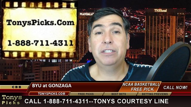 Gonzaga Bulldogs vs. BYU Cougars Pick Prediction WCC Tournament Final NCAA College Basketball Odds Preview 3-10-2015