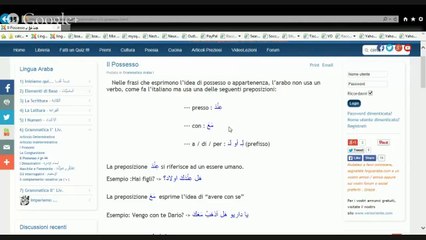 Corso di lingua araba - Comincio da zero - XI - Particelle possessive