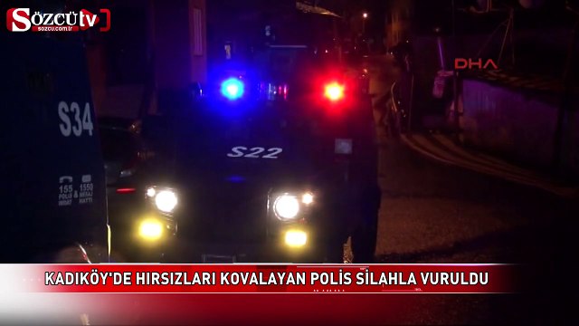 Kadıköy'de hırsızları kovalayan polis silahla vuruldu