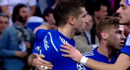 Fuchs goal (0:1) - REAL MADRID vs SCHALKE 04 (2-1) 10-03-2015
