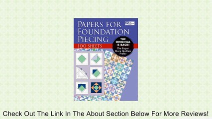 Martingale and Company 8-1/2-Inch by 11-Inch Foundation Paper, 100-Pack Review