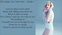 ellie goulding calvin harris outside lyrics