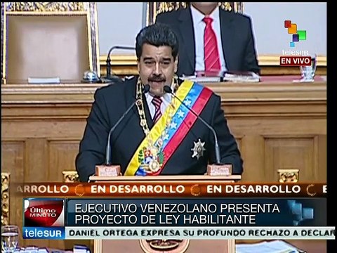 Venezuela: Ejecutivo presenta proyecto de Ley Habilitante