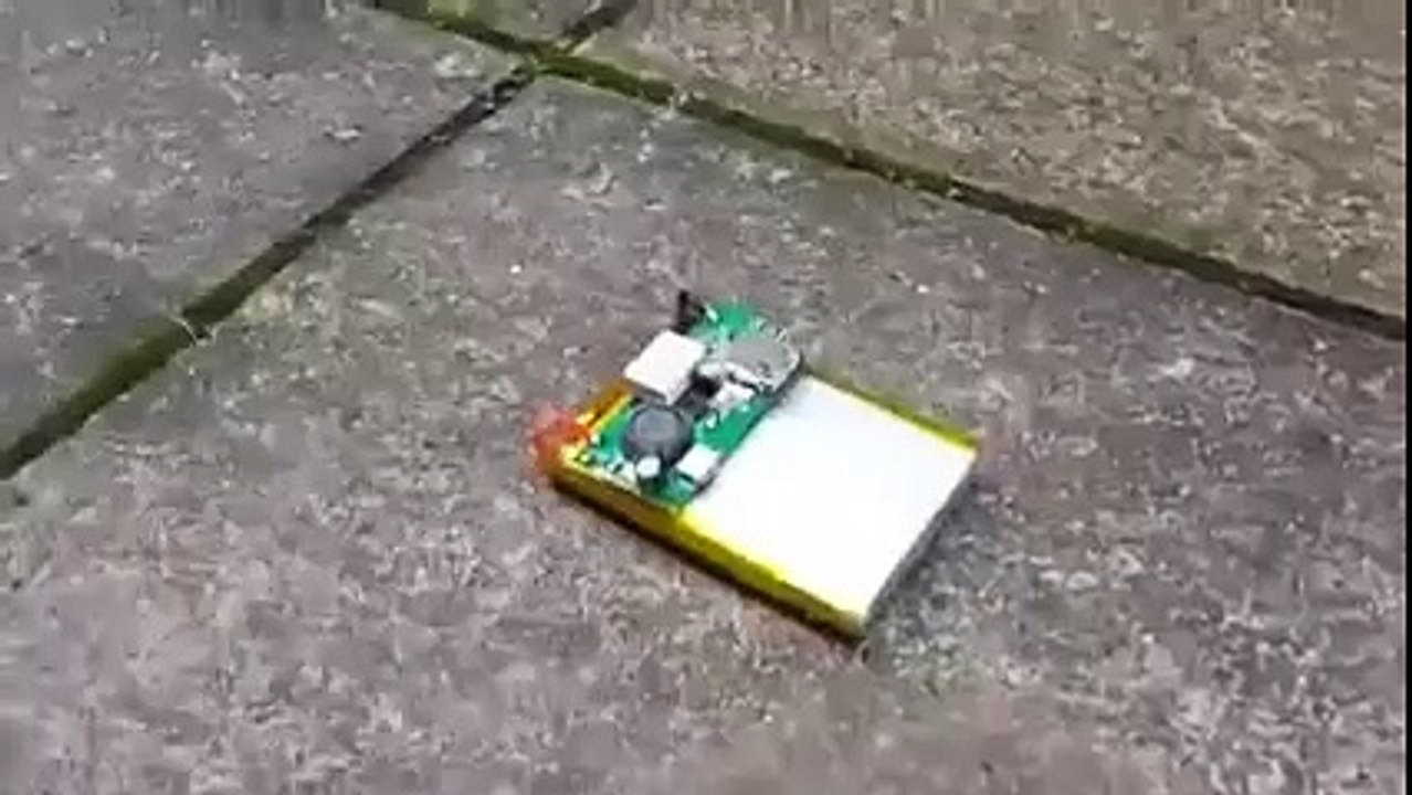 Poking A Phone Battery With A Knife Explosion