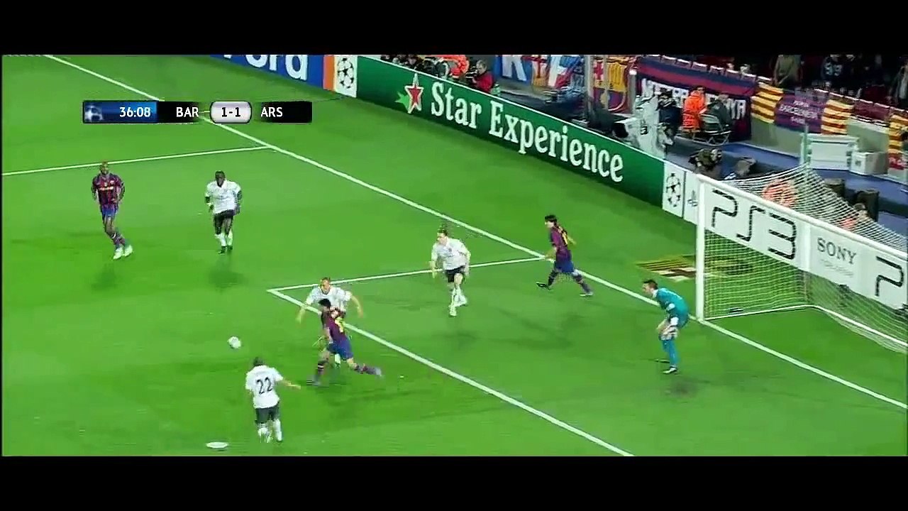 اهداف برشلونة 4 - 1 ارسنال سوبر هاتريك ميسي الشوالي [HD]
