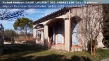 A vendre - maison - SAINT LAURENT DES ARBRES (30126) - 5 pièces
