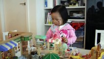 Girl And The Sylvanian Families Ice Cream Shop