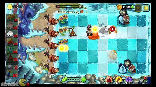 Plants vs Zombies 2 Frostbite Caves Day 1 Unlocked Hot Potato Walkthrough Gameplay