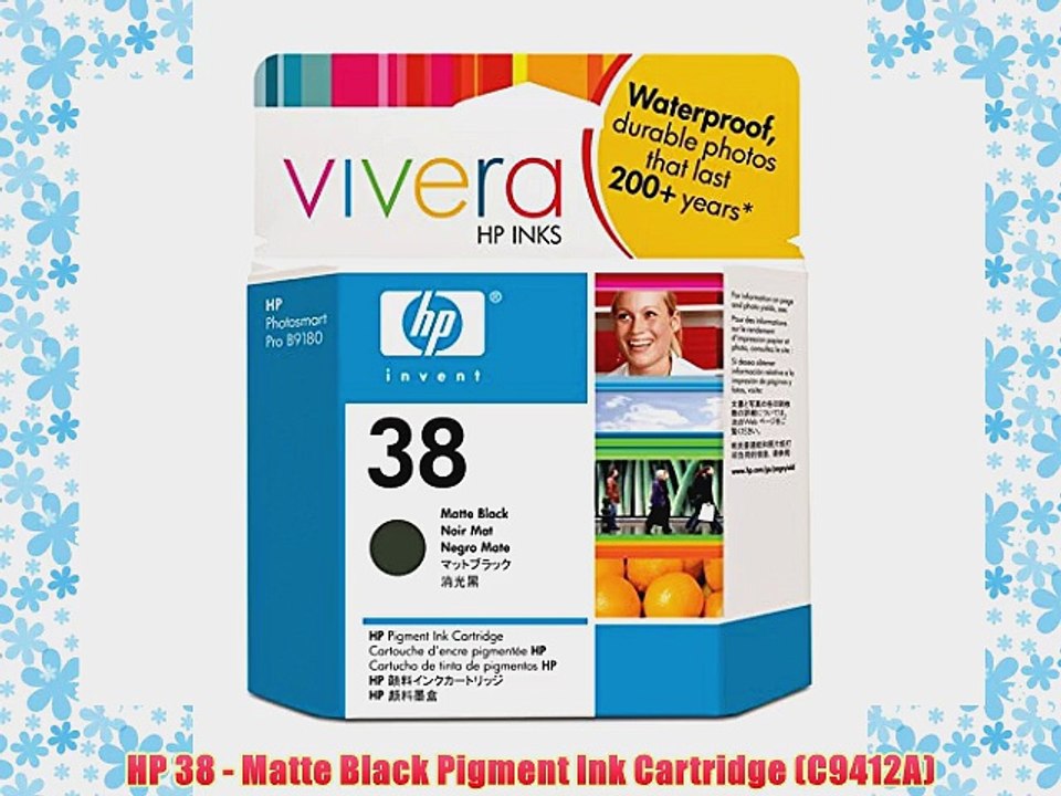 HP 38 - Matte Black Pigment Ink Cartridge (C9412A)