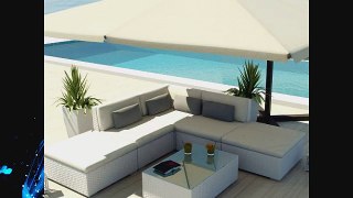 Uduka Outdoor Sectional Patio Furniture White Wicker Sofa Set Porto 6 Off White All Weather