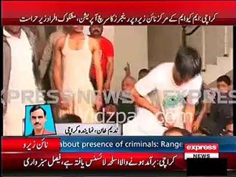 Rangers arrested 5 key criminals includig Faisal Mota , wanted in Wali Babar Murder Case, during raid at MQM Nine Zero