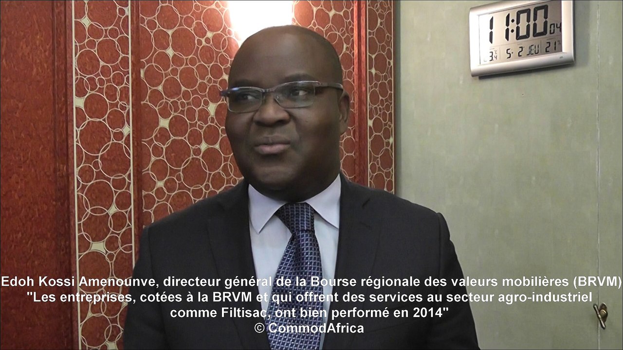 Edoh Kossi Amenounve, DG de la BRVM : baisse des cours des entreprises agro-industrielles en 2014