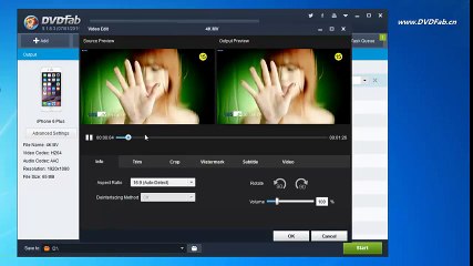 How to convert 4k video to iPhone with DVDFab