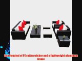 Outsunny 7pc PE Rattan Wicker Sectional Patio Sofa Furniture Set