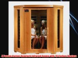 4 Person Corner Sauna FAR Infrared 10 Carbon Heaters Hemlock CD Player MP3 Aux New