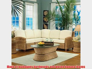 Home Styles 5401-62 Cabana Banana L-Shaped Sectional Sofa Honey Oak Finish