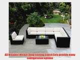 ohana collection PN0804 Genuine Ohana Outdoor Patio Wicker Furniture 8-Piece All Weather Gorgeous