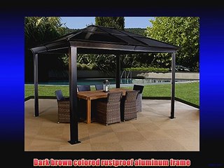 SEDONA 12'x14' - Dark Brown (#53) Hard Top Sun Shelter Aluminum Structure 8mm Polycarbonate