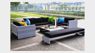 TOSH Furniture Outdoor Gray Sofa Set