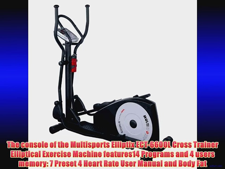 Multisports Elliptix ECT 6600L Cross Trainer Elliptical Exercise Machine video Dailymotion
