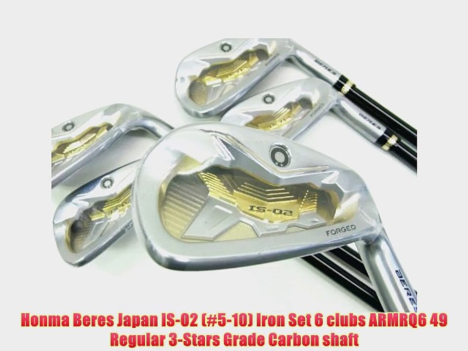 Honma Beres Japan IS-02 (#5-10) Iron Set 6 clubs ARMRQ6 49 Regular 3-Stars Grade Carbon shaft