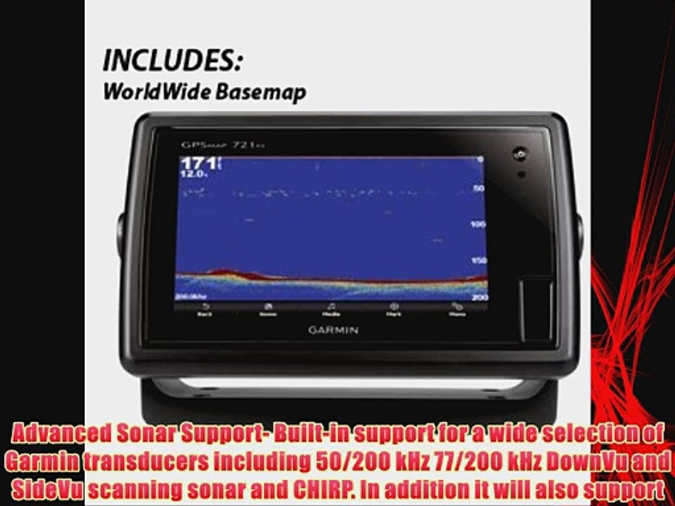 Garmin 010-01101-01 GPSMAP 721xs without Transducer Includes Worldwide Basemap