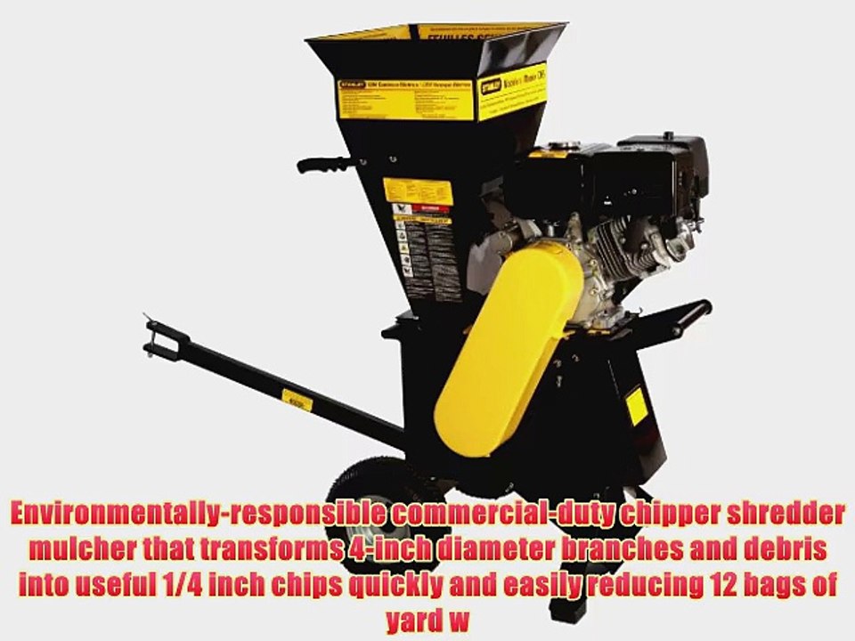 Stanley 15 HP 420cc Commercial Duty 120V Electric Start Chipper Shredder