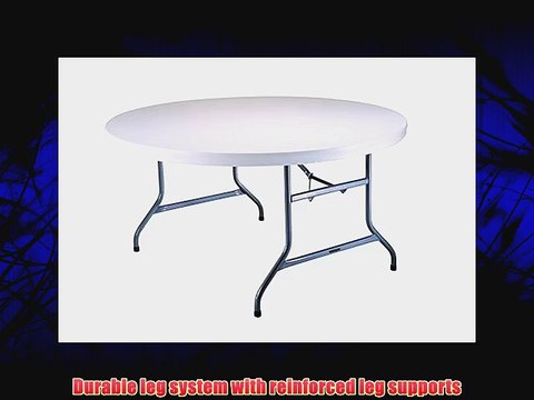 Lifetime 22970 60-Inch Round Table with 60-Inch Round Molded Top White-Granite Finish