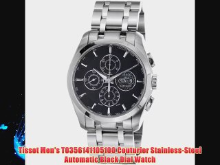 Tissot Men's T0356141105100 Couturier Stainless-Steel Automatic Black Dial Watch