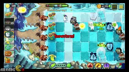 Plants vs Zombies 2 Frostbite Caves Day 7 Imp Yeti