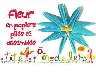 Fleur 16 pétales en papier origami