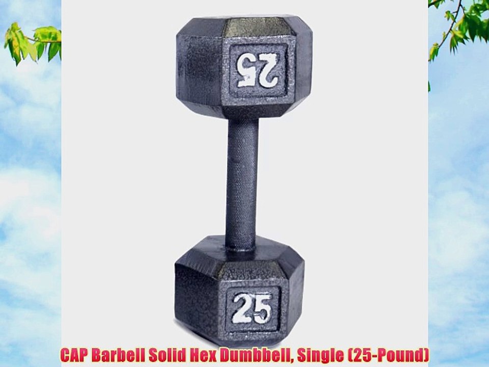 CAP Barbell Solid Hex Dumbbell Single (25-Pound)