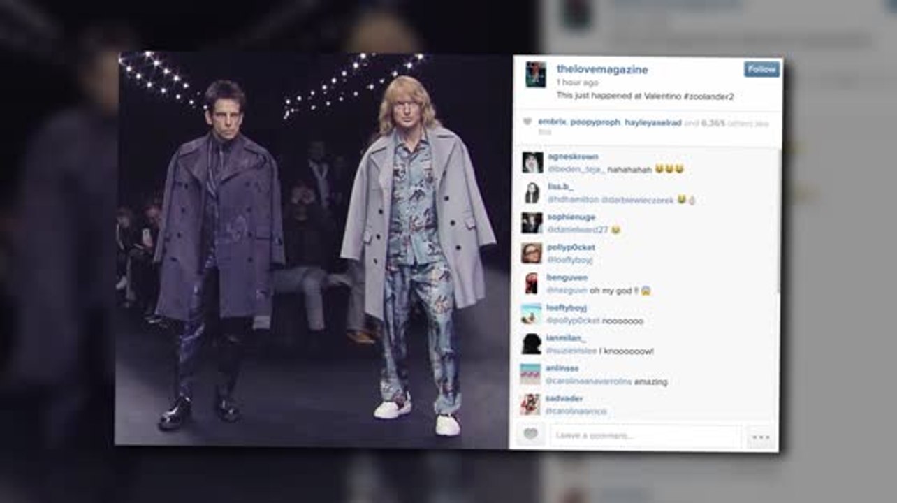 Owen Wilson und Ben Stiller zeigen auf der Fashion Week in Paris, dass es bald Zoolander 2 geben wird