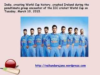 India Grabs An Easy Win Over Ireland, Vaikundarajan