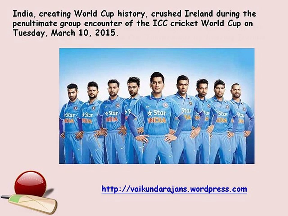 India Grabs An Easy Win Over Ireland, Vaikundarajan