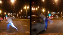 Un russe se fait percuter par une voiture et se fait éjecter violemment