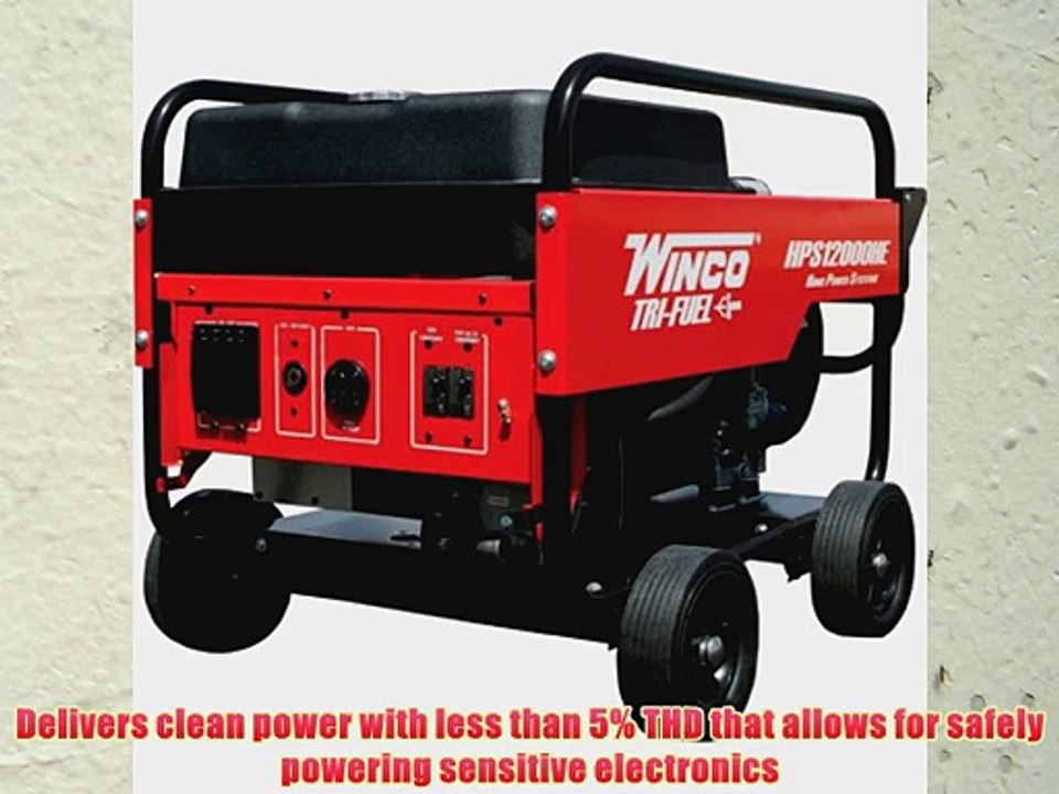 Winco Trifuel Generator - 12000 Surge Watts 10800 Rated Watts Electric Start Model# 16612-000