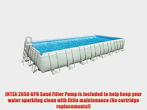 INTEX 32' x 16' x 52 Ultra Frame Rectangular Swimming Pool Set | 54989EG