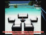 Outdoor Patio Furniture Wicker Sofa Sectional 9pc Resin Couch Set