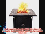 Lava Heat Italia LHI-VOLTERRA-30BTU-ANTBR-LP Patio Heater Volterra Fire Pit Table Propane 30000