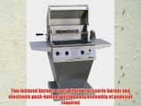 Solaire 27-Inch Deluxe Infrared Natural Gas Pedestal Grill with Rotisserie Kit Stainless Steel