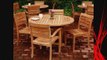 Three Birds Casual Oxford 3-Feet Table with Sedona Stacking Side Chairs Teak
