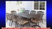 Heritage Outdoor Living Flamingo Cast Aluminum 9pc Outdoor Patio Dining Set with 44x84 Rectangle
