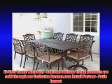 Heritage Outdoor Living Flamingo Cast Aluminum 9pc Outdoor Patio Dining Set with 44x84 Rectangle