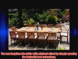 New 13 Pc Luxurious Grade-A Teak Dining Set - Large 117 Rectangle Table And 12 Stacking Arm