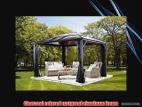 MERIDIEN 10'x12' - Charcoal (#77) Hard Top Sun Shelter Aluminum Structure 8mm Polycarbonate