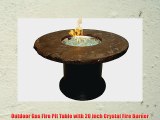 Outdoor Greatroom Colonial Dining Height Fire Pit Table with Noche Top