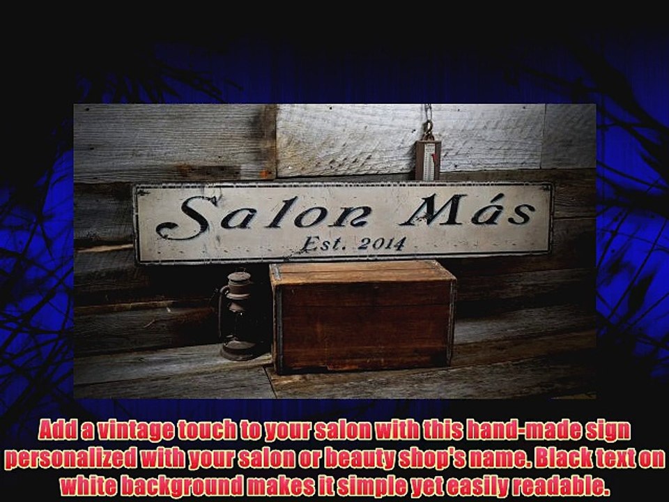Personalized Salon or Beauty Shop Sign - Rustic Hand Made Vintage Wooden Sign ENS1000155 -