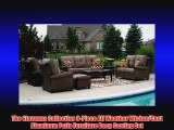 The Giovanna Collection 9-Piece All Weather Wicker/Cast Aluminum Patio Furniture Deep Seating